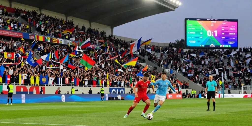 Soccer match at GangvangTV, showcasing thrilling gameplay and enthusiastic fans in a vibrant stadium.