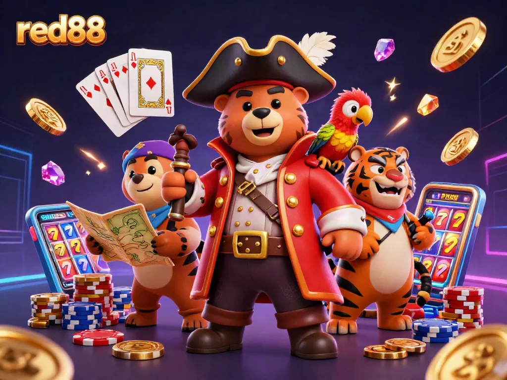 Experience thrilling gaming adventures at red88 with vibrant casino characters and dynamic elements.